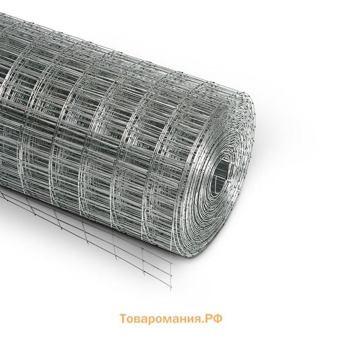 Сетка оцинкованная, сварная, 10×0.5 м, ячейка 12.5×25 мм, d=0.7 мм, Greengo