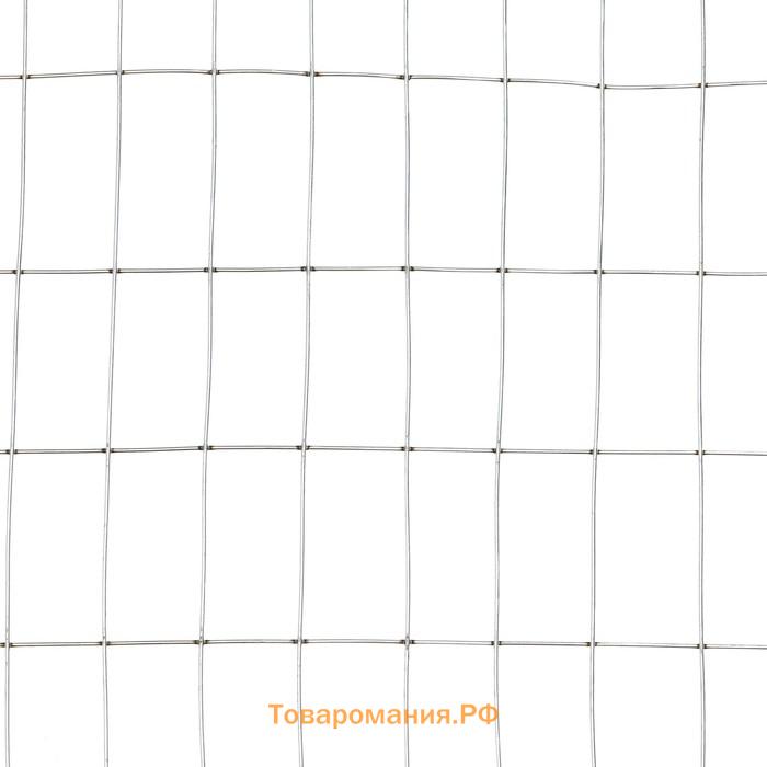 Сетка оцинкованная, сварная, 10×0.5 м, ячейка 12.5×25 мм, d=0.7 мм, Greengo