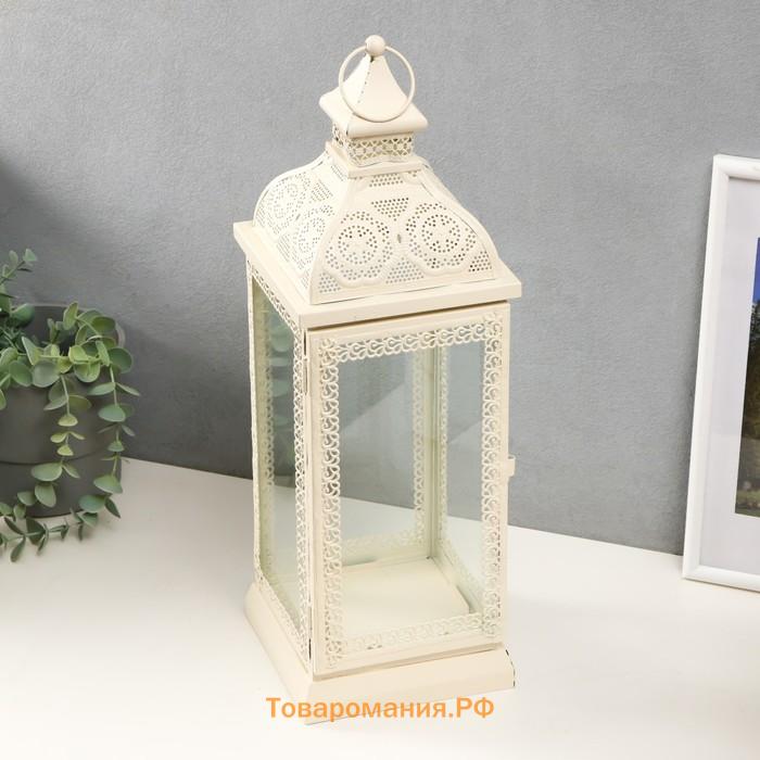 Металлический подсвечник-фонарь на 1 свечу «Джульетта», 15×15×47 см