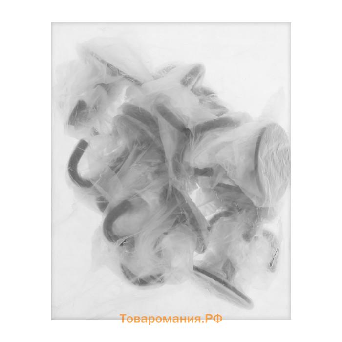 Крючок потолочный ТУНДРА, трехрожковый, черный, 10 шт.