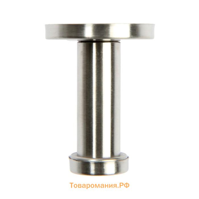 Крючок мебельный ТУНДРА TKO010, однорожковый, 16×50 мм, нержавеющая сталь, 10 шт.