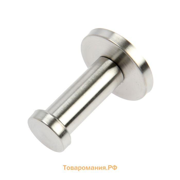 Крючок мебельный ТУНДРА TKO010, однорожковый, 16×50 мм, нержавеющая сталь, 10 шт.