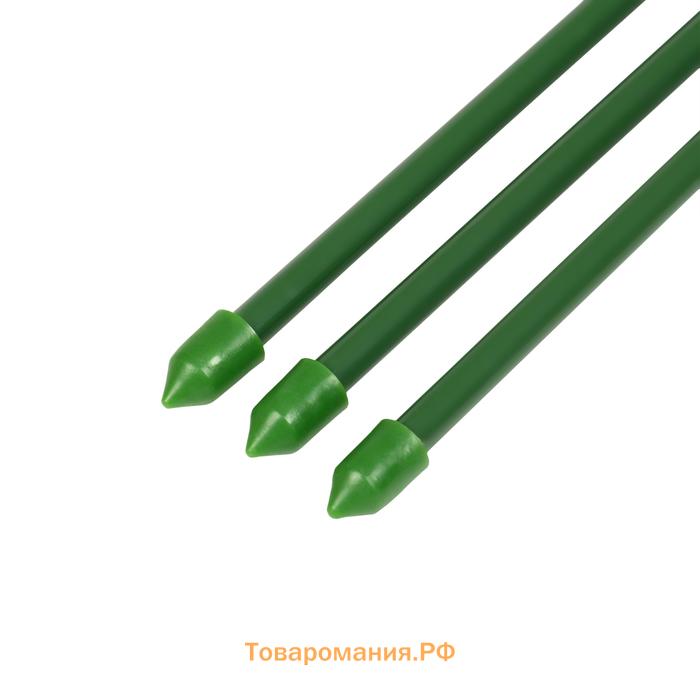 Кустодержатель, d=32–30–28–26–24 см, h=150 см, 5 колец, металл, зелёный, Greengo