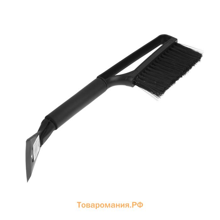 Щетка сметка, со скребком, Torso MG-011 автомобильная, мягкая ручка, 48 см, МИКС