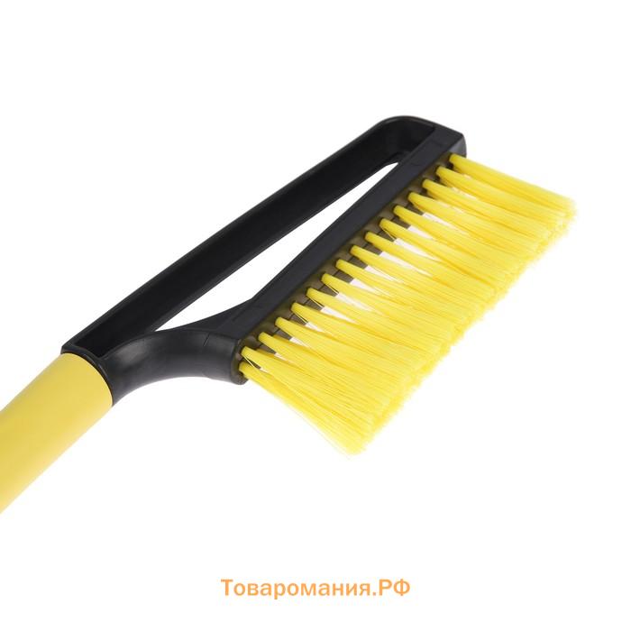 Щетка сметка, со скребком, Torso MG-011 автомобильная, мягкая ручка, 48 см, МИКС