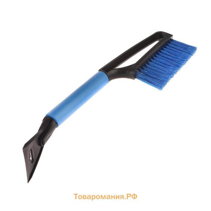 Щетка сметка, со скребком, Torso MG-011 автомобильная, мягкая ручка, 48 см, МИКС
