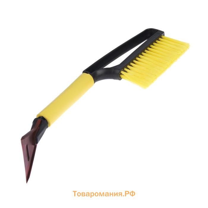 Щетка сметка, со скребком, Torso MG-011 автомобильная, мягкая ручка, 48 см, МИКС