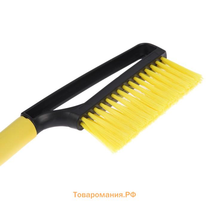 Щетка сметка, со скребком, Torso MG-011 автомобильная, мягкая ручка, 48 см, МИКС