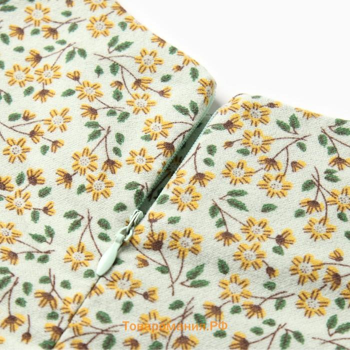 Платье для девочки MINAKU: Cotton collection, цвет фисташковый, рост 122 см