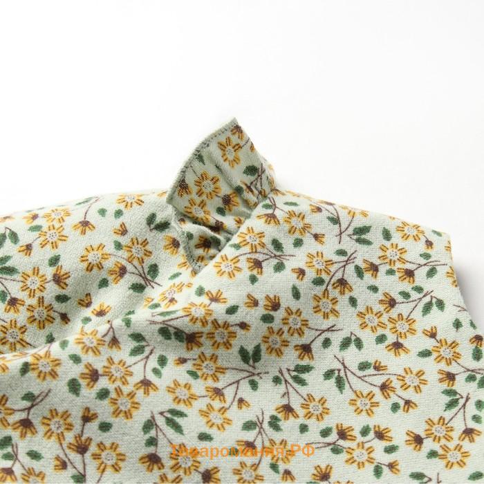 Платье для девочки MINAKU: Cotton collection, цвет фисташковый, рост 122 см