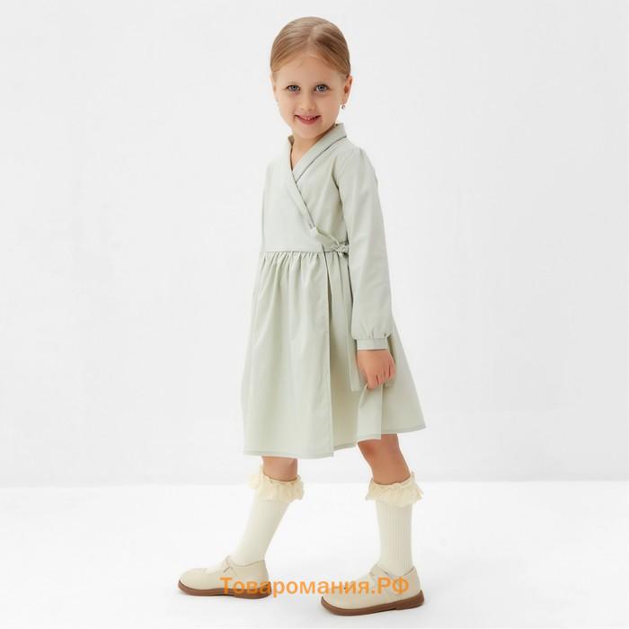 Платье для девочки MINAKU: Cotton collection цвет фисташковый, рост 104 см