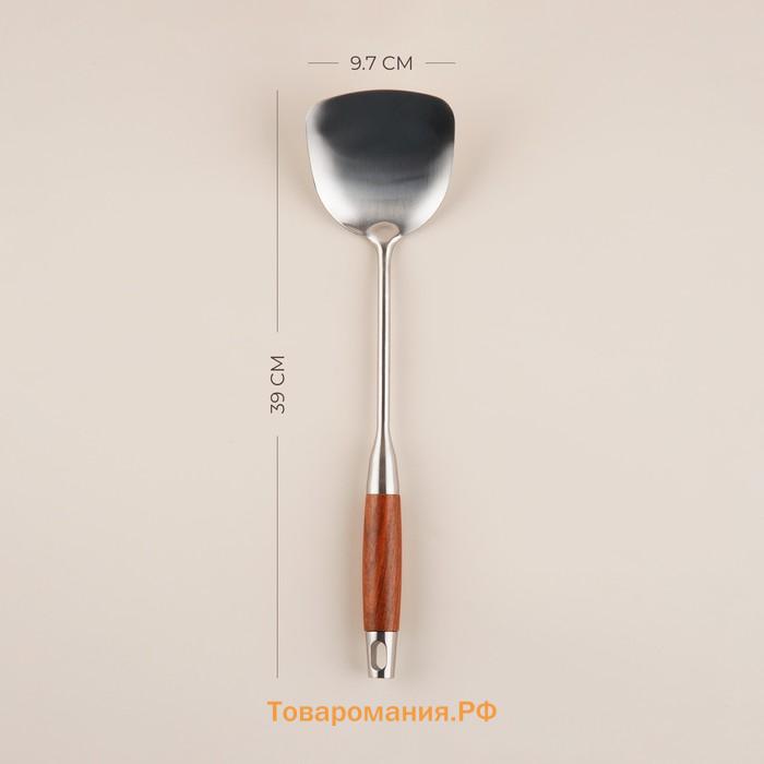 Лопатка SL Home «Рустик», 39×10 см, серебристая