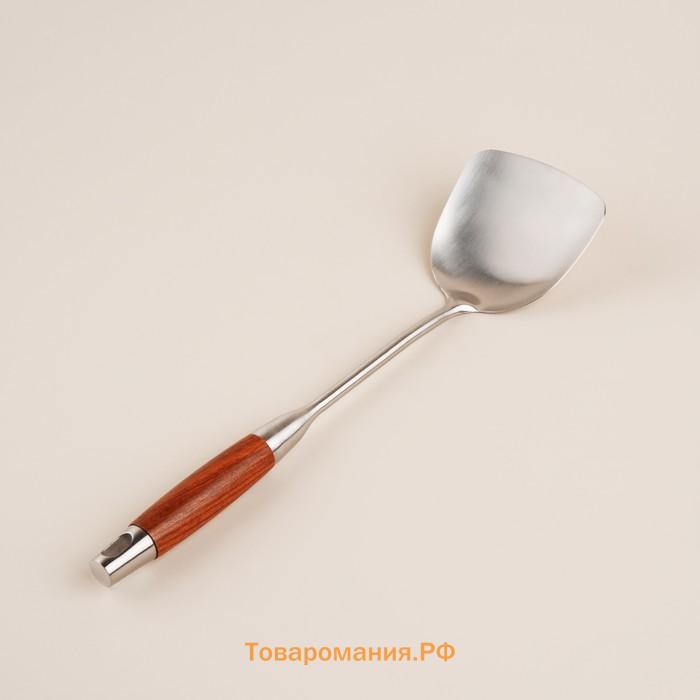 Лопатка SL Home «Рустик», 39×10 см, серебристая