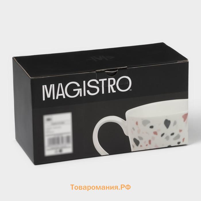 Набор кружек Magistro Terazzo, 350 мл, 2 шт., фарфор, белый