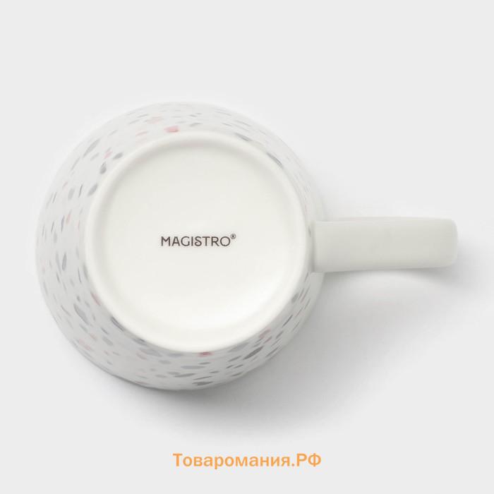 Набор кружек Magistro Terazzo, 350 мл, 2 шт., фарфор, белый
