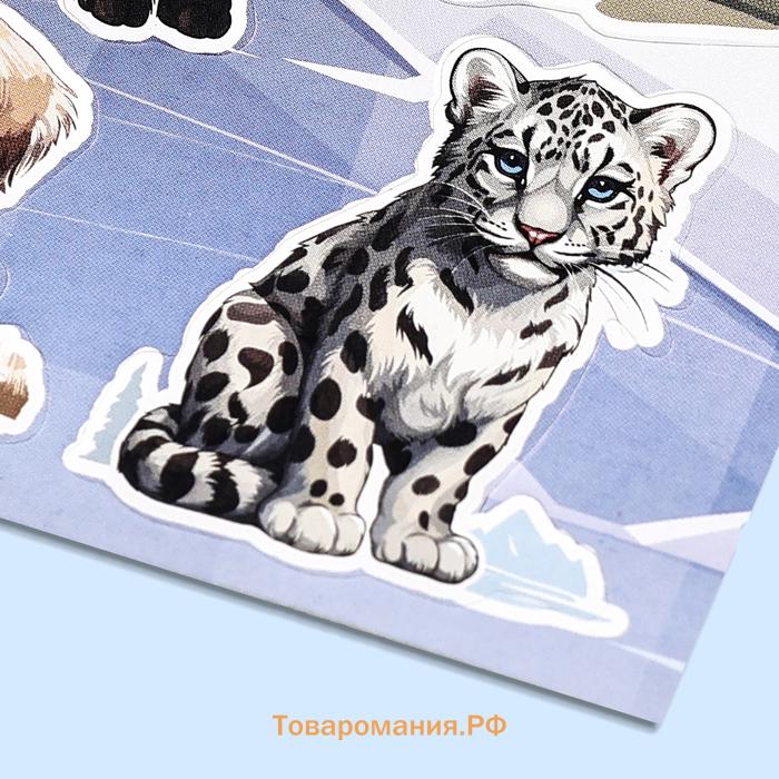Детские наклейки бумажные 10×22 см, «Север»