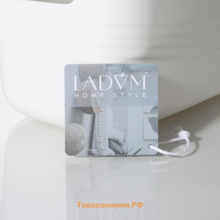 Контейнер для хранения с ручкой LaDо́m «Лаконичность», 33.5×18.5×14.5 см, белый