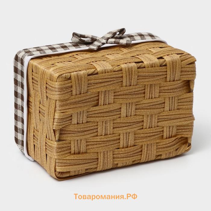 Корзины для хранения LaDо́m, 3 шт., ручное плетение, пластик, бежевые