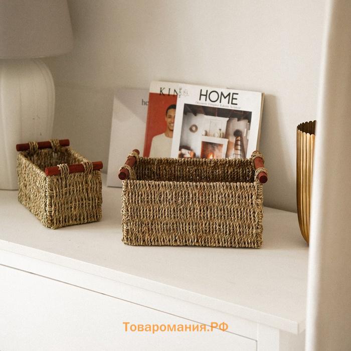 Корзины для хранения SL Home, плетёные, ручной работы, 2 шт., 23×13×14 см, 29×19×16 см