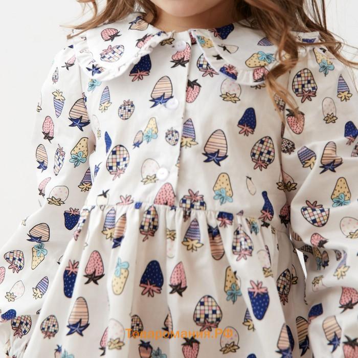 Платье детское с воротником KAFTAN «Ягоды», размер 28 (86-92 см)