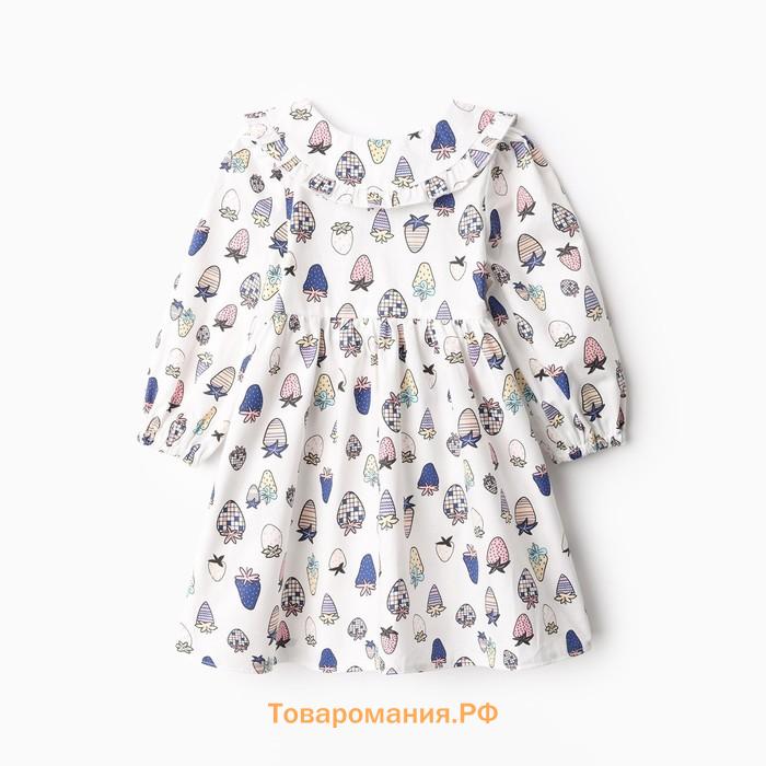 Платье детское с воротником KAFTAN «Ягоды», размер 28 (86-92 см)