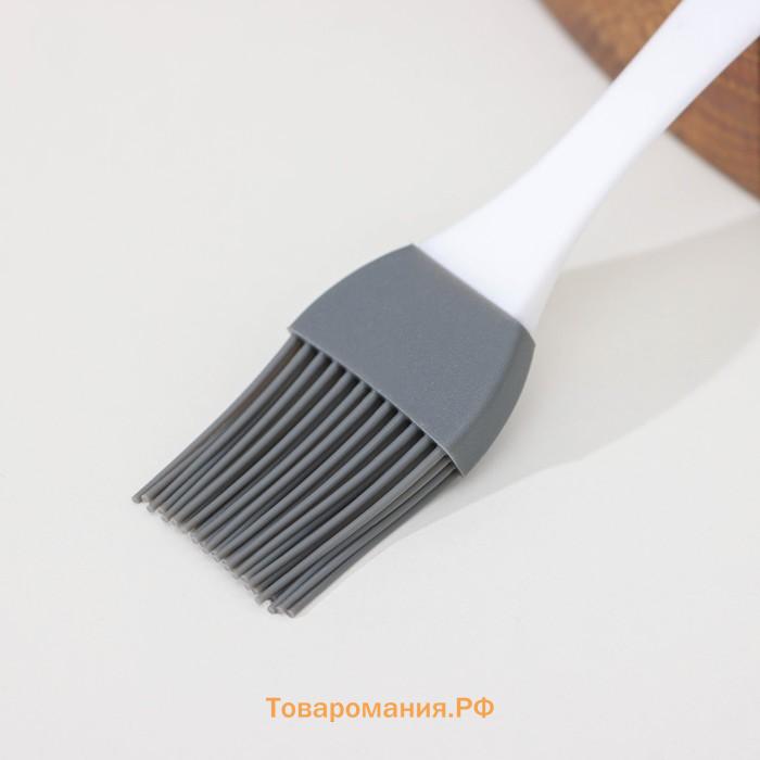 Кисть  «Фобос», силикон, 16.5×2.9 см, серая