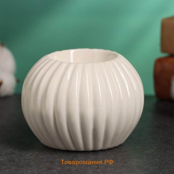 Подсвечник керамика на 1 свечу TAKE IT EASY «Кристоф», 8×8×5.5см