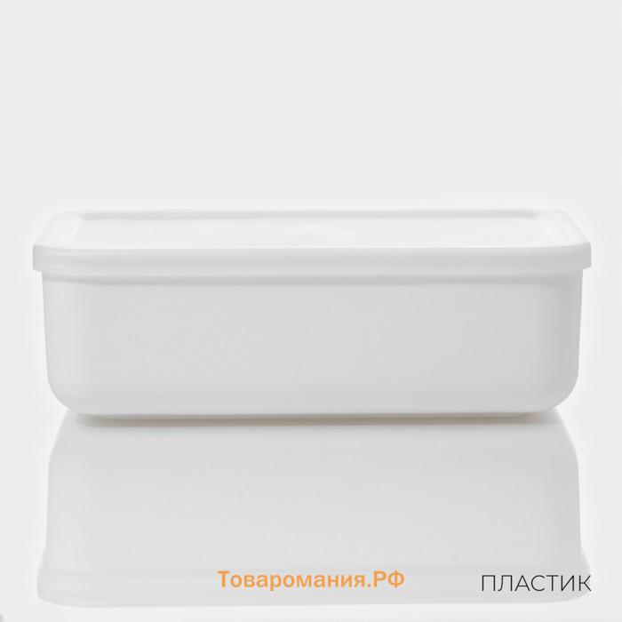 Контейнер для хранения с крышкой LaDо́m «Лёгкость», 3.74 л, 26×18×8 см, пластик, белый
