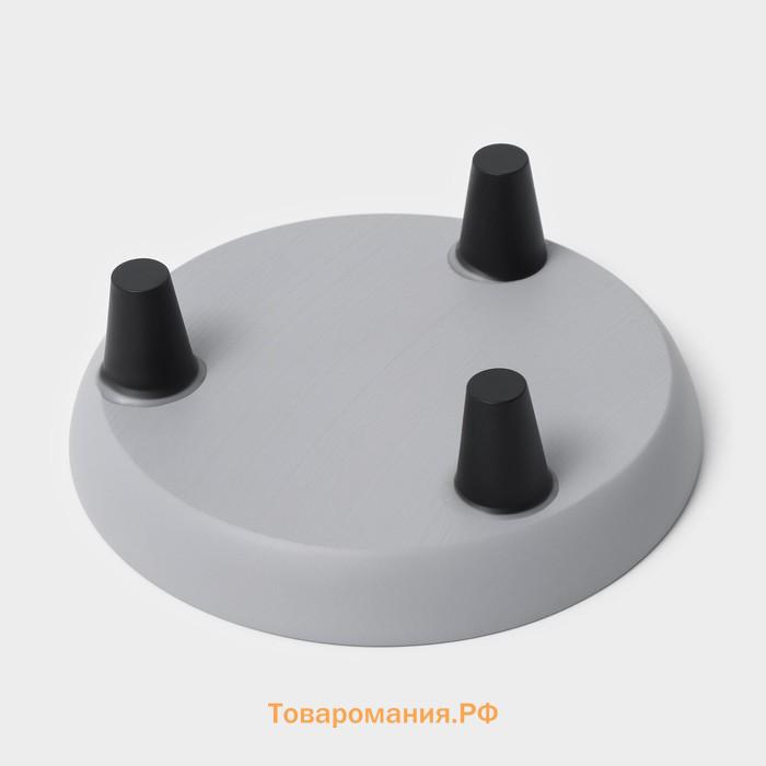 Аксессуары для ванной SAVANNA, 3 предмета, дозатор для мыла 390 мл, стакан 300 мл, мыльница, серые