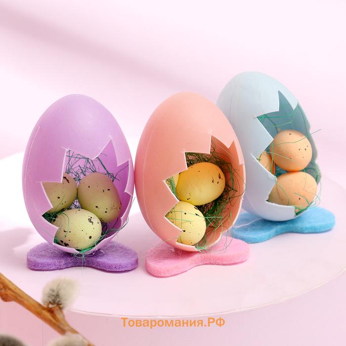 Набор для декора на пасху «Яйца цветные» 4×11.5×6.5 см