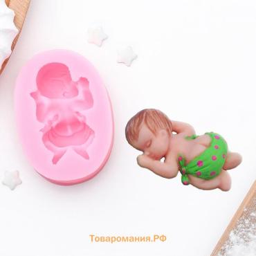 Молд «Малыш», силикон, 6×4×2 см, розовый