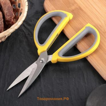 Ножницы кухонные  «Помощник», 19 см, зелёные