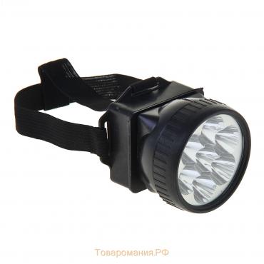 Фонарь налобный "Мастер К.", 7 LED, 1 режим, 7.5 х 6.3 см, 3 АА