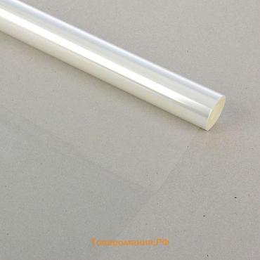 Плёнка для цветов прозрачная 0.8×13.6 м, 400 г, 40 мкм
