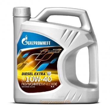 Масло моторное Gazpromneft Diesel Extra 10W-40, API CF-4, API SG, полусинтетическое, 4 л