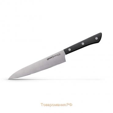 Нож кухонный Samura HARAKIRI, универсальный, лезвие 15 см, чёрная рукоять