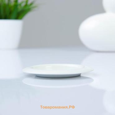 Подсвечник "Чашка" металл, 9,4х1,2 см, белый