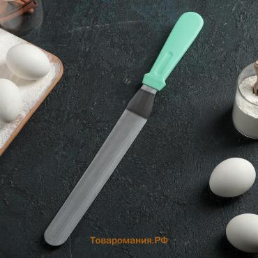 Кондитерская лопатка - палетка, изогнутая, 37 см, рабочая часть 25 см, чёрная