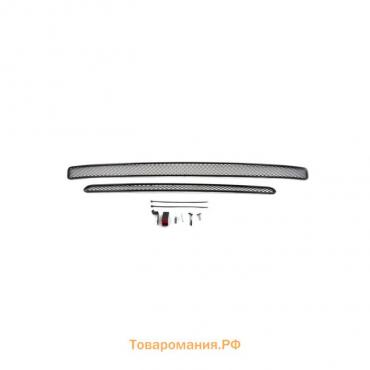 Сетка на бампер внешняя для Subaru Forester 2, 5i-S, 2, 0XT 2013-2016, 2 шт, черн., 15 мм