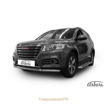 Защита переднего бампера Arbori d57 HAVAL H6 2014-