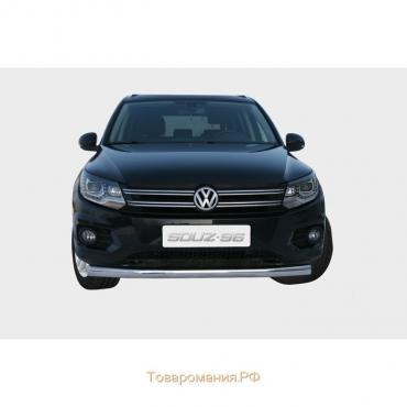 Защита переднего бампера труба d76, Volksvagen Tiguan Track&Field Track&Style 2011-2016, VolkswagenTI.48.1402