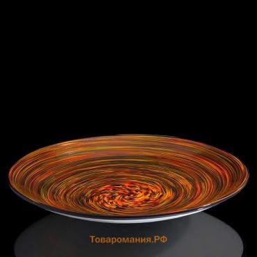 Блюдо интерьерное "Milan Glass", оранжевая, 48 × 48 см