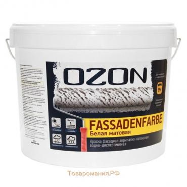 Краска фасадная OZON FassadenFarbe ВД-АК 112АМ акриловая, база А 2,7 л (4,2 кг)