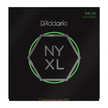 Струны для электрогитары D'Addario NYXL0838 NYXL, Extra Super Light, 08-38