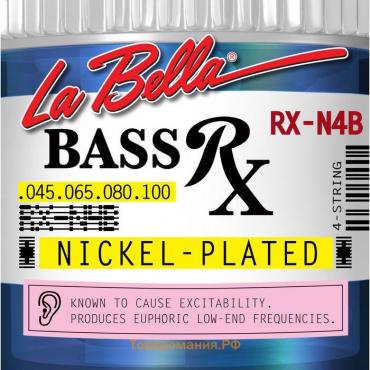 Струны для бас-гитары La Bella RX-N4B RX – Nickel 45-100