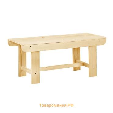 Лавка деревянная из наличника липы "Добропаровъ" для бани и дачи, 100 х 40 х 43.5 см