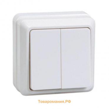 Выключатель IEK "ОКТАВА" EVO20-K01-10-DC, 2 кл., ОП, 10А, 250В, IP20, бел., ВС20-2-0-ОБ