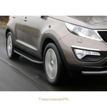 Порог-площадка "Premium" RIVAL, Hyundai ix35, Kia Sportage 2010-2015, с крепежом, A173ALP.2303.2