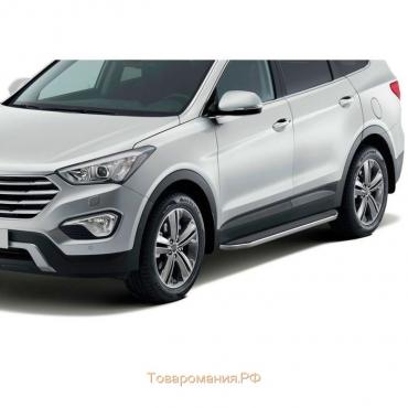 Порог-площадка "Premium" RIVAL, Hyundai Santa Fe 2006-2012, с крепежом, A173ALP.2302.1