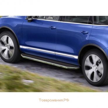 Порог-площадка "Premium" RIVAL, Volkswagen Touareg 2010-2018, с крепежом, A193ALP.5801.3